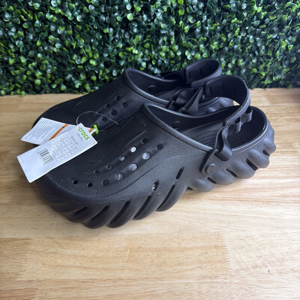 Crocs Echo Clog 207937-001 Slip On Black Size Men Size 12 NEW